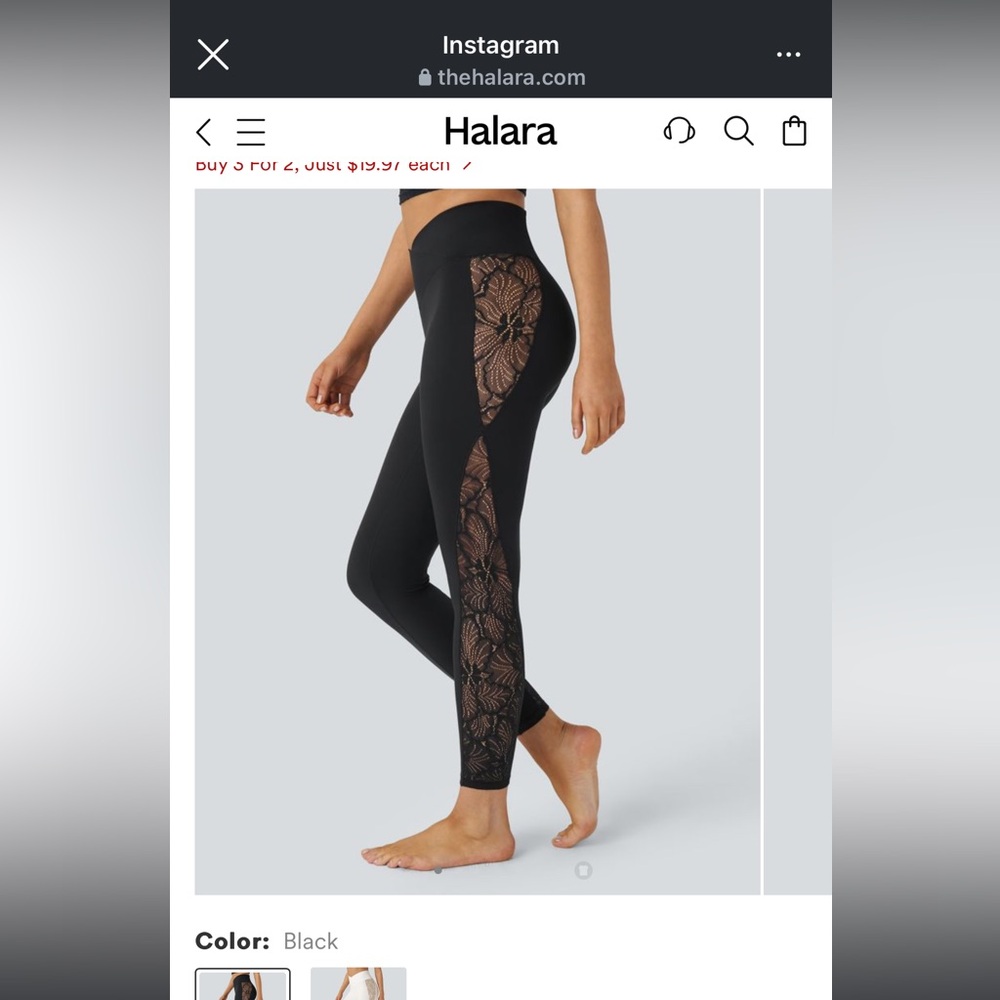 Softlyzero High Waisted Crossover Contrast Lace Yoga 7/8 Leggings-UPF50+